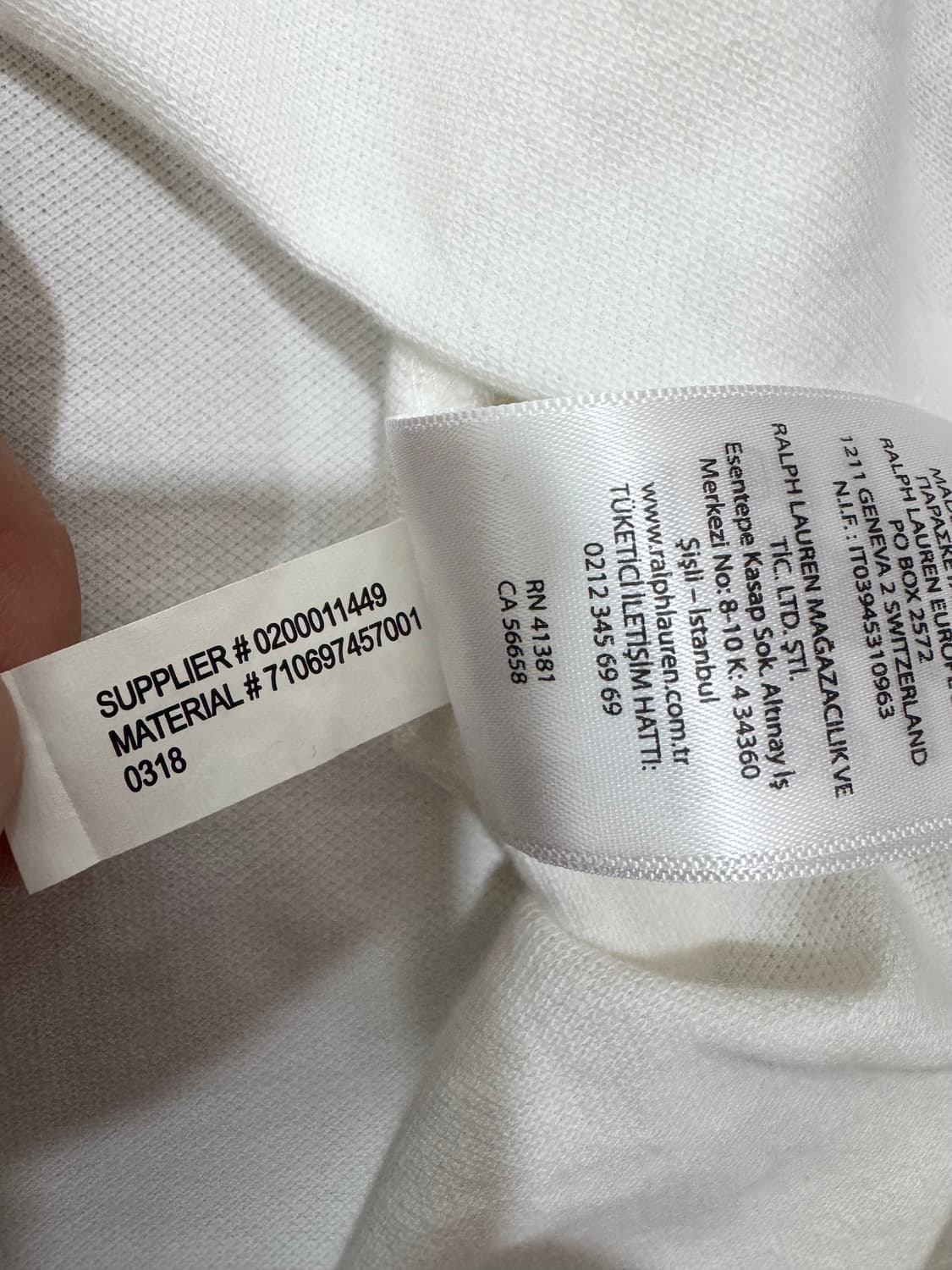 폴로 랄프로렌 빅포니 화이트 카라티 L 상품이미지5