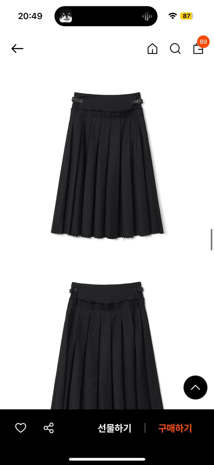 밀로우먼 플리츠스커트 S 상품이미지3