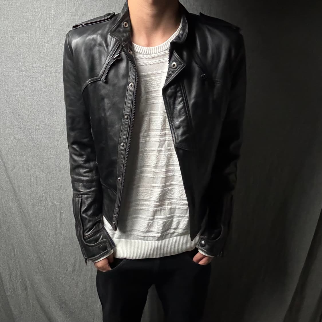 japan vintage 나폴레옹 양가죽 자켓 상품이미지6