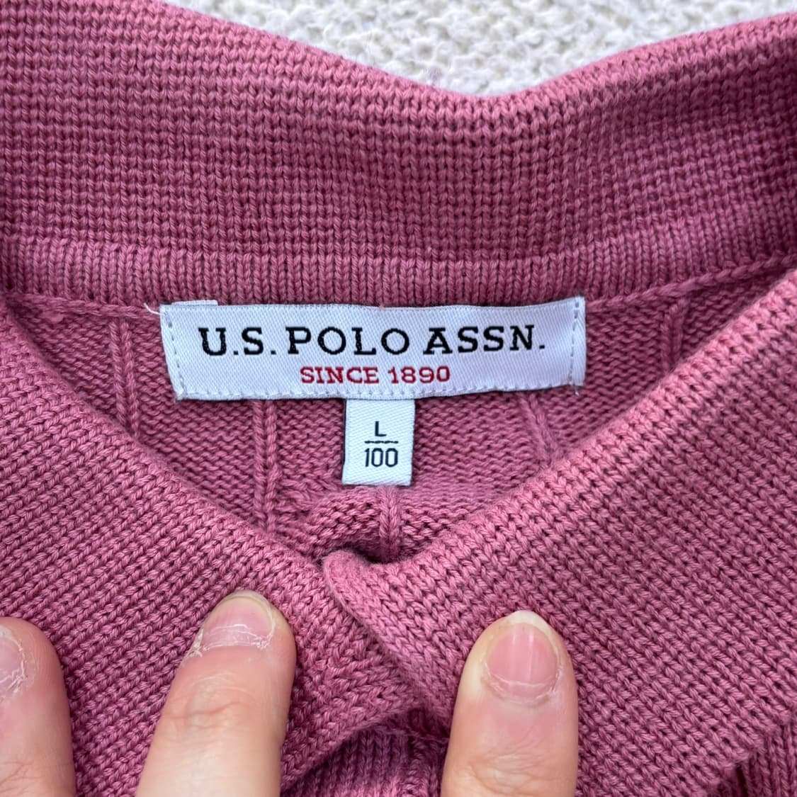 L US폴로 케이블 카라 니트 0427E 상품이미지3