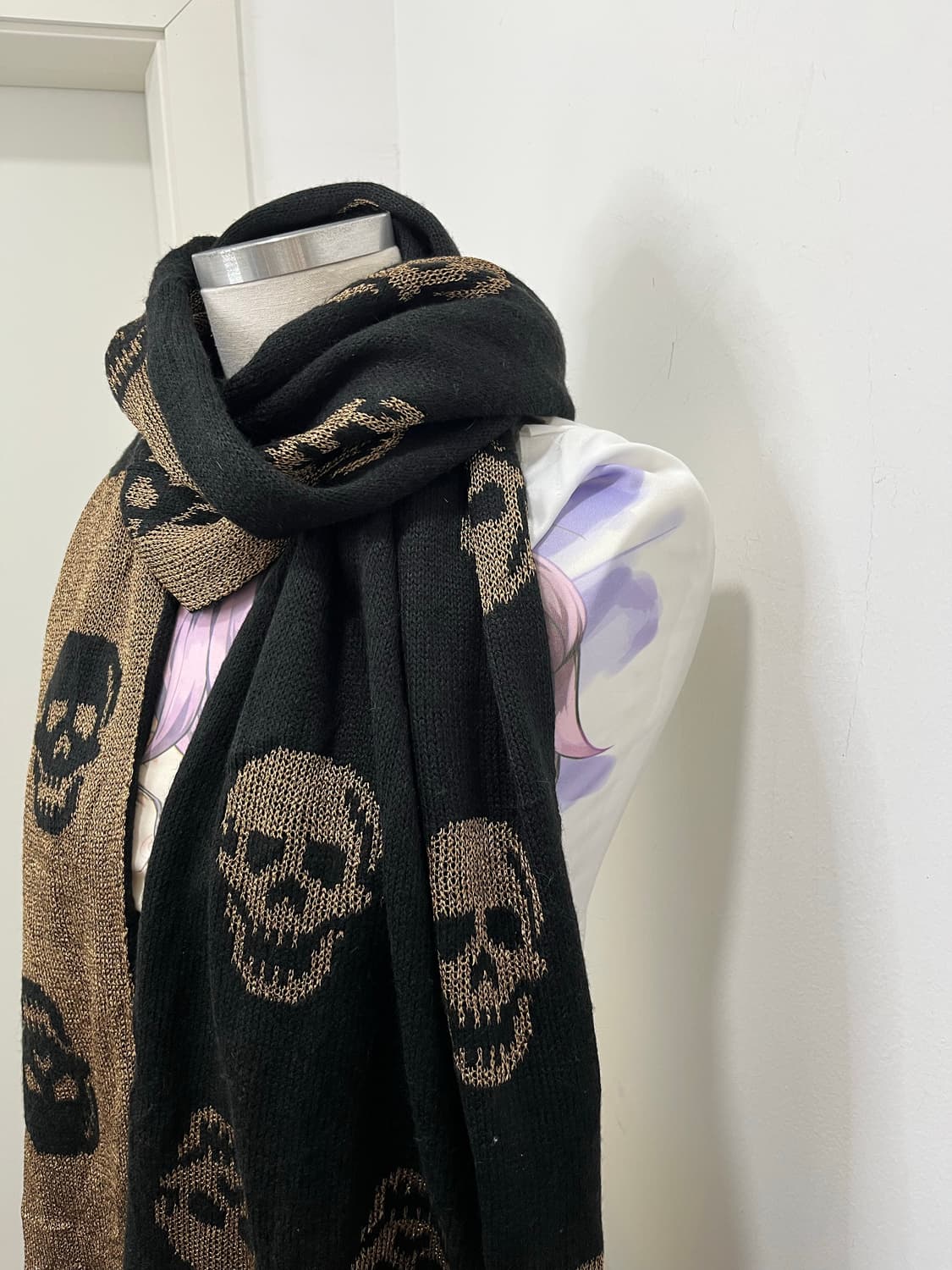 일본 빈티지 락펑크 스컬 머플러 상품이미지5