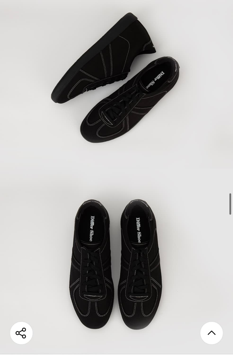 디퍼슈 / 쿠바 스니커즈 올블랙 데님 / 280 상품이미지3