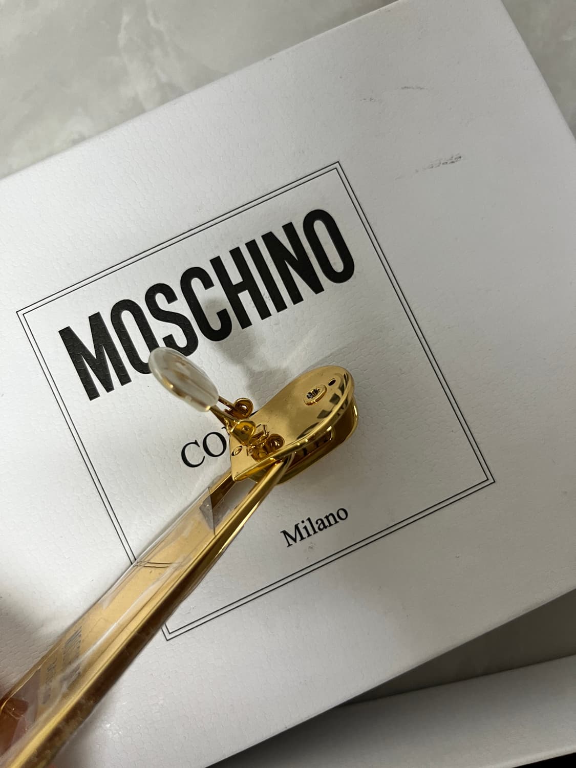 모스키노 MOSCHINO 금색 지퍼 귀걸이 상품이미지2