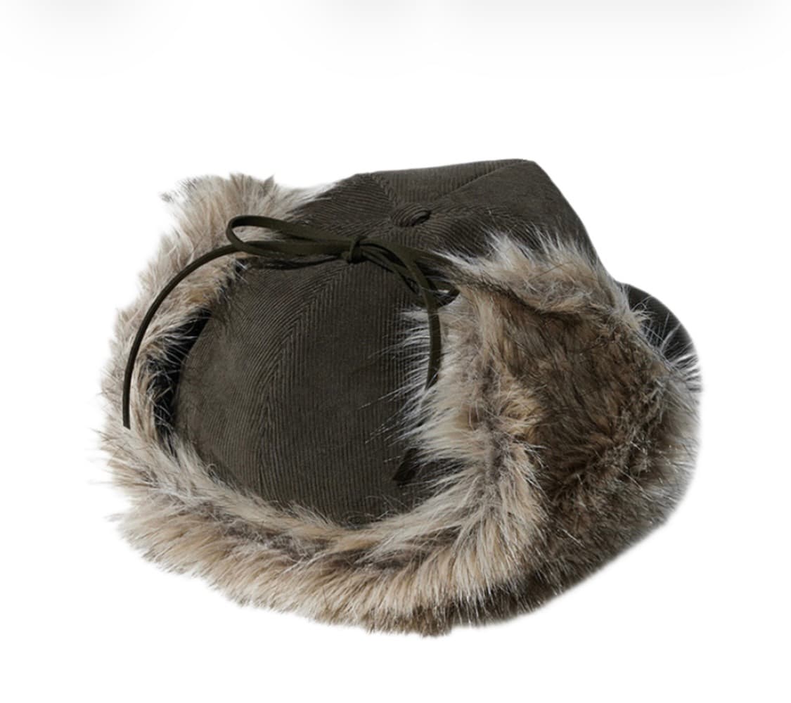OPEN YY Fur Corduroy Earmuff Cap 상품이미지2