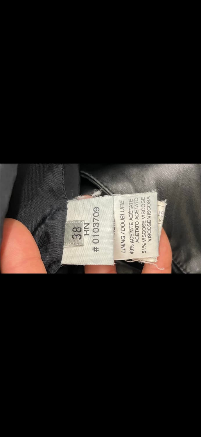 알마니 레더 펀칭 디테일 3버튼 블레이저 오버핏 상품이미지5