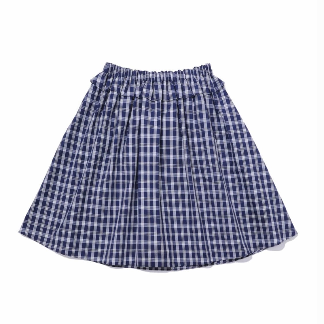 원더비지터 체크 플레어 미디 스커트 상품이미지1