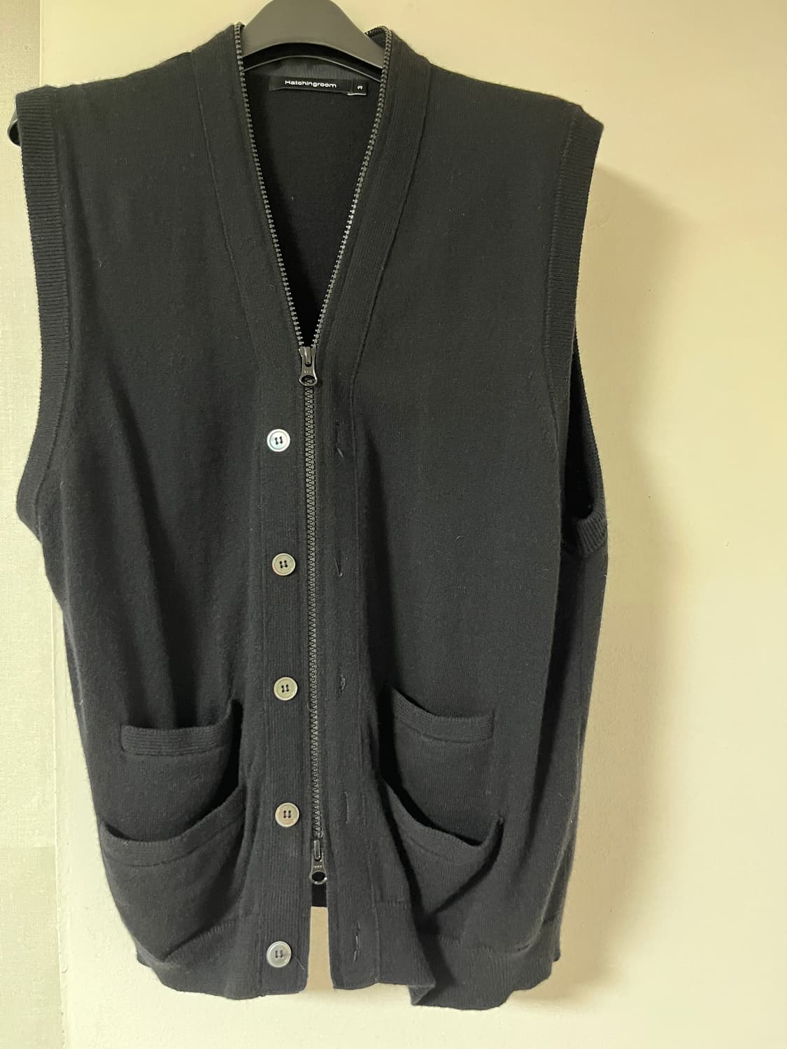 Full Zip knit Vest_Black_3size 상품이미지2