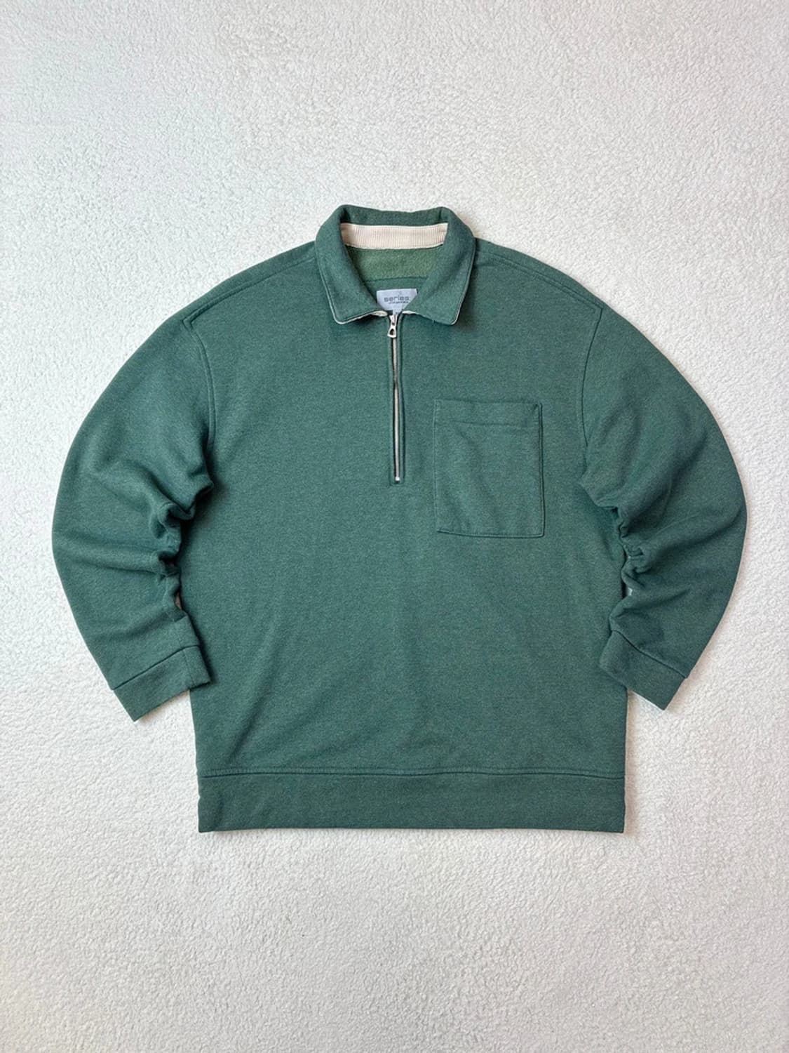 시리즈 22FW 반넥 집업 워싱 맨투맨 PN5943 상품이미지1