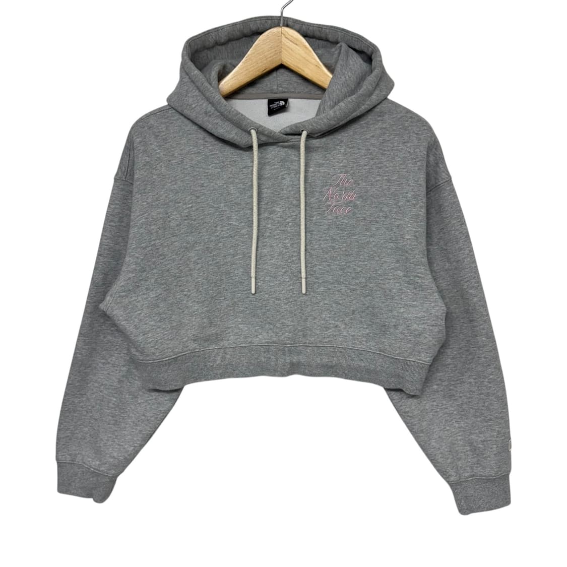 노스페이스 로고 크롭 후드 상품이미지1