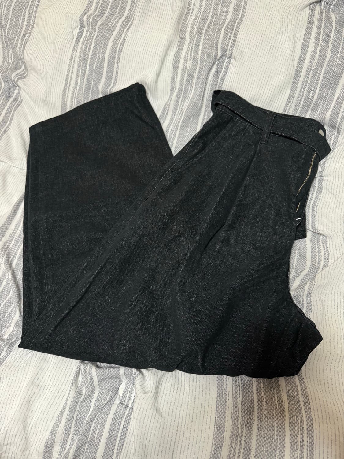 (M) 노운 X 퍼렌 벨티드 데님 팬츠 상품이미지4