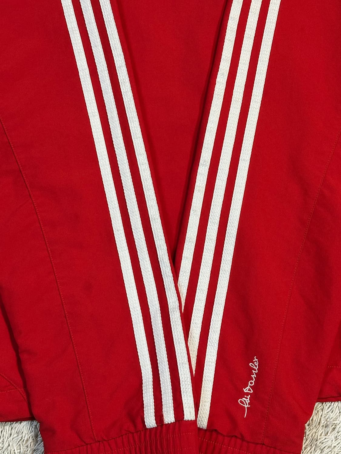 아디다스 ADIDAS 삼각로고 사이드라인 바람막이 자켓 레드 상품이미지8