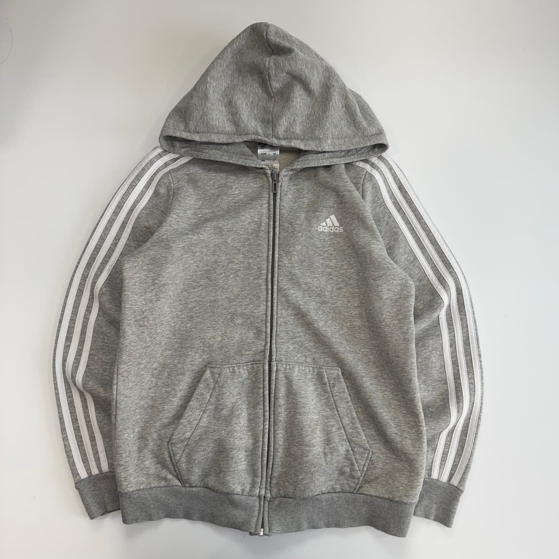 Adidas 아디다스 삼각로고 트랙탑 그레이 후드집업 상품이미지3