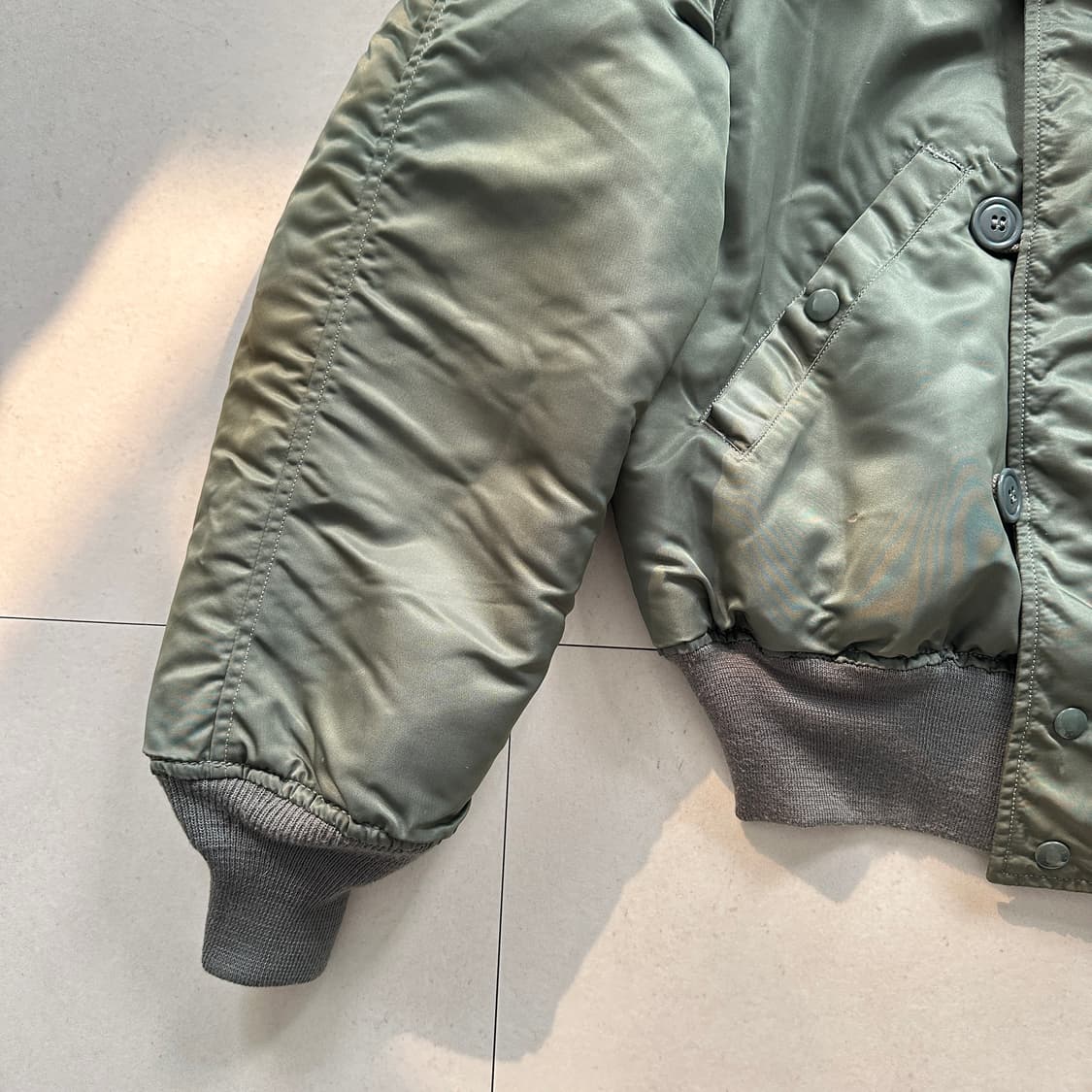 60s 오리지널 N-2B 스카이라인 베트남전 항공점퍼 블랙택 M 상품이미지5