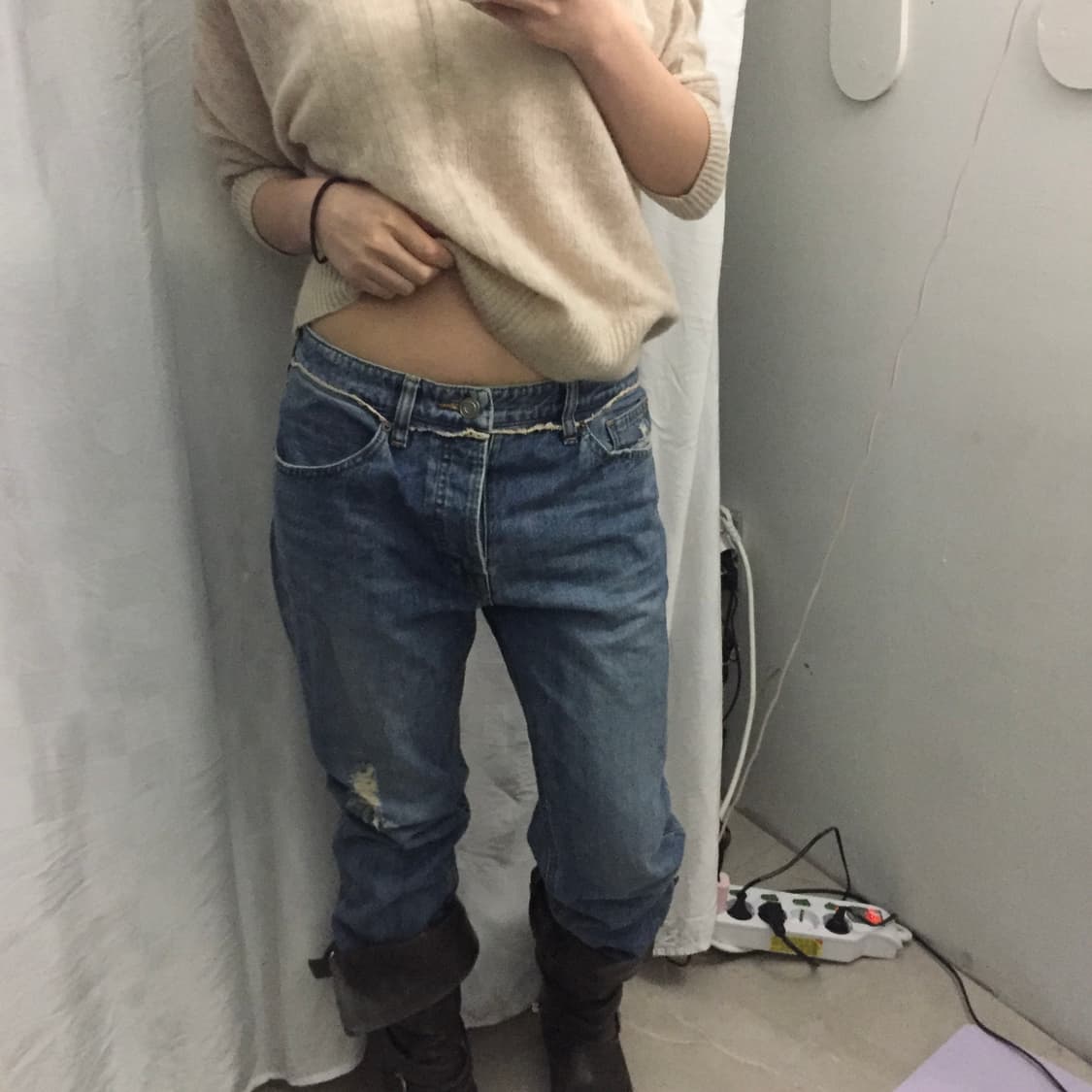 System 시스템 연청 디스트로이드 데님 팬츠 상품이미지2