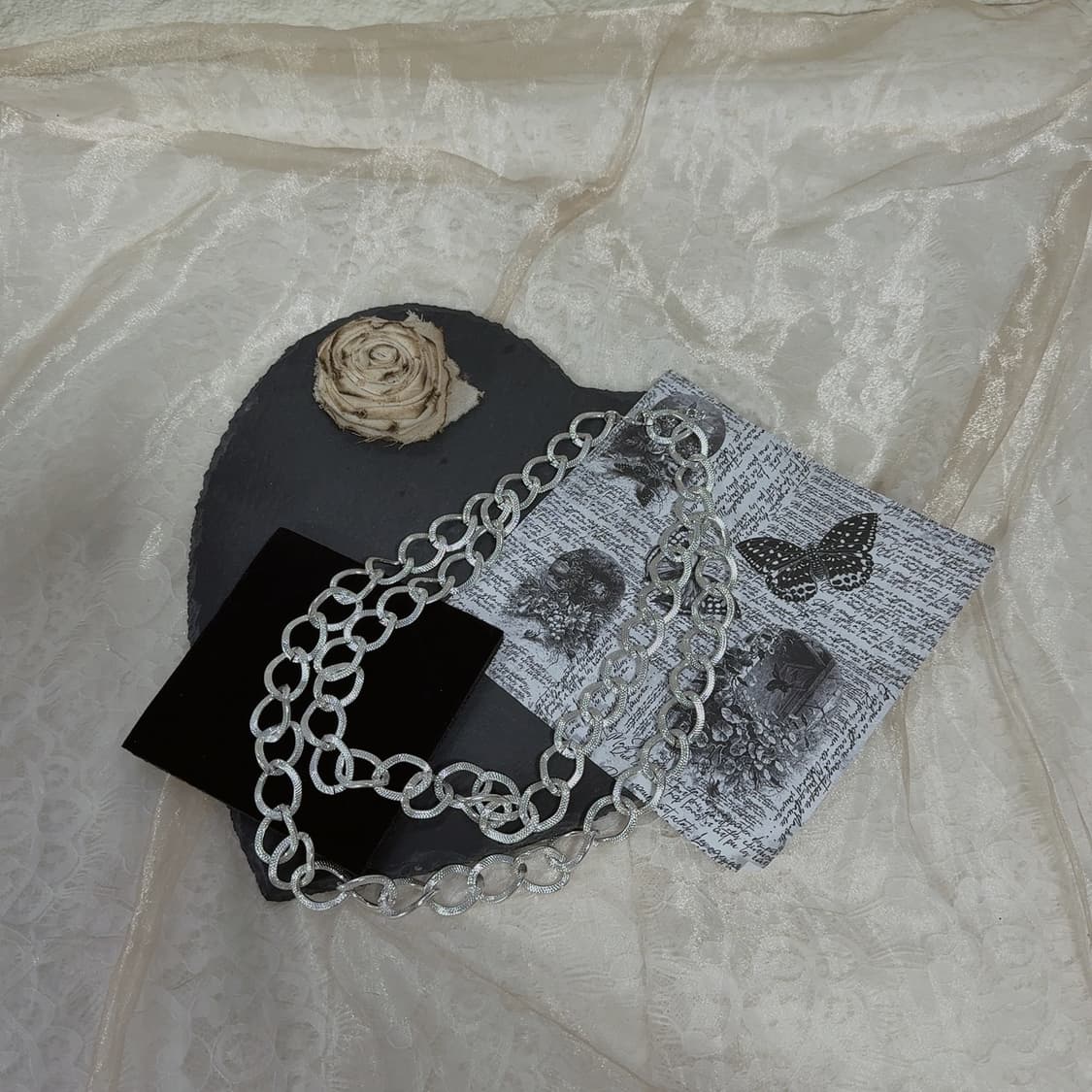 빈티지 마테 레이어드 체인 목걸이 상품이미지2