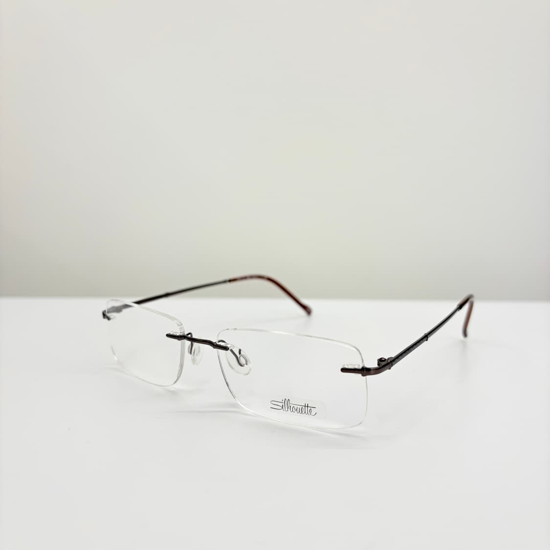SILHOUETTE 실루엣 사각 브라운 무테 안경 상품이미지1