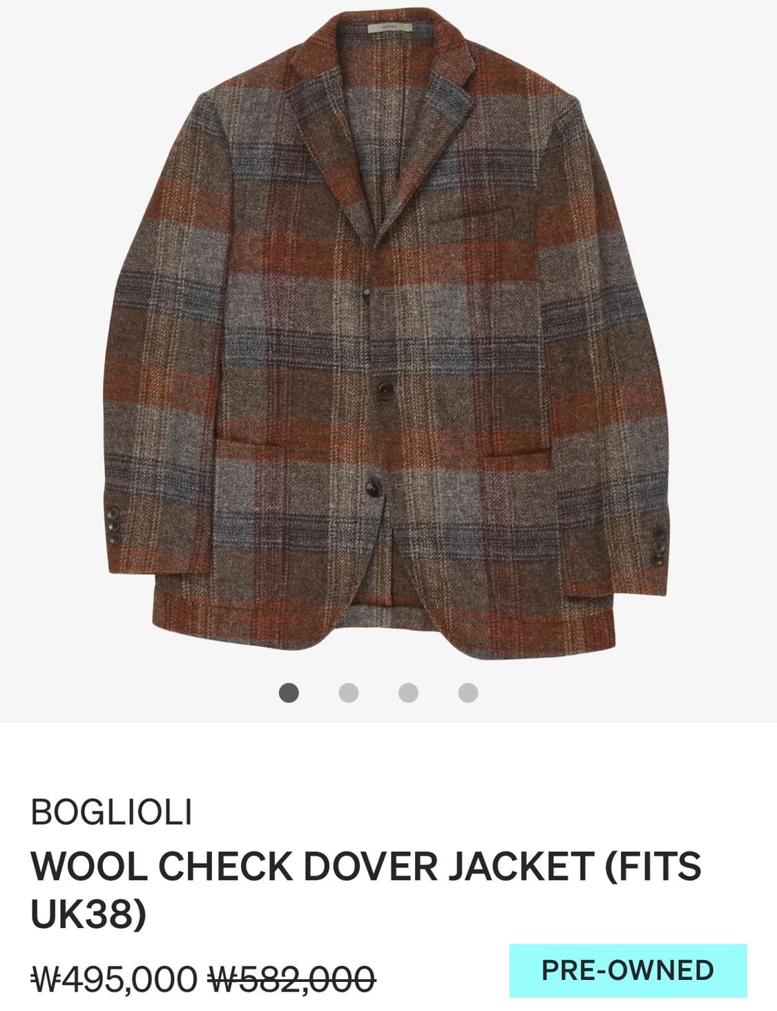 [97] 볼리올리 멀티체크 울자켓 상품이미지1