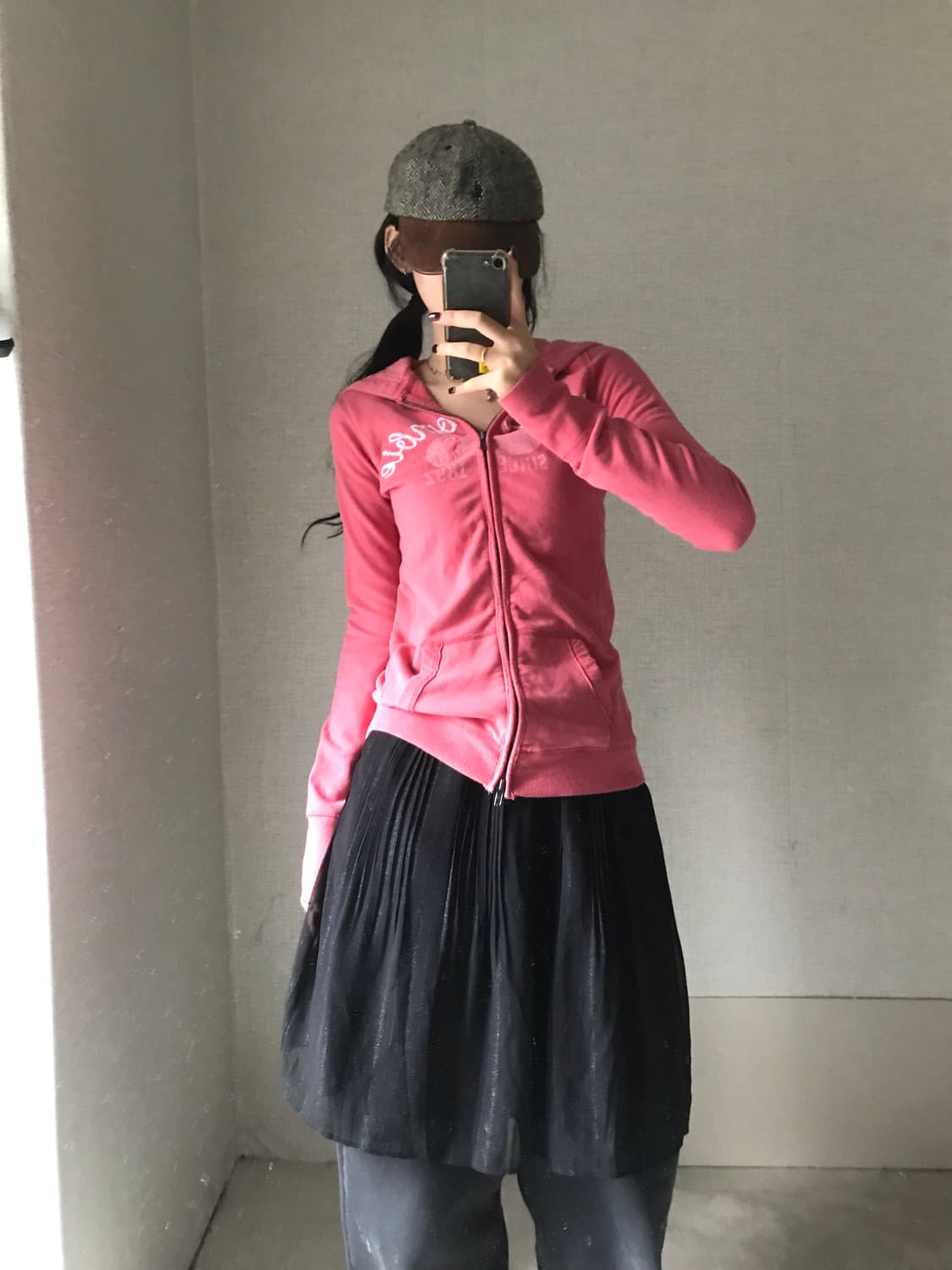 아베크롬비 핑크 딱붙핏 후드집업 상품이미지3
