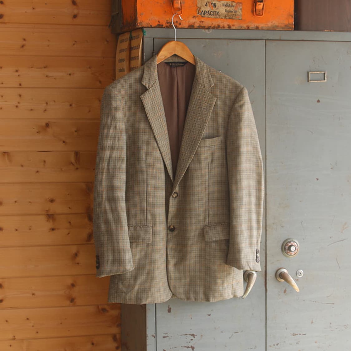 (착용컷) 브룩스 브라더스 체크 블레이져 (남성용 38 상품이미지1