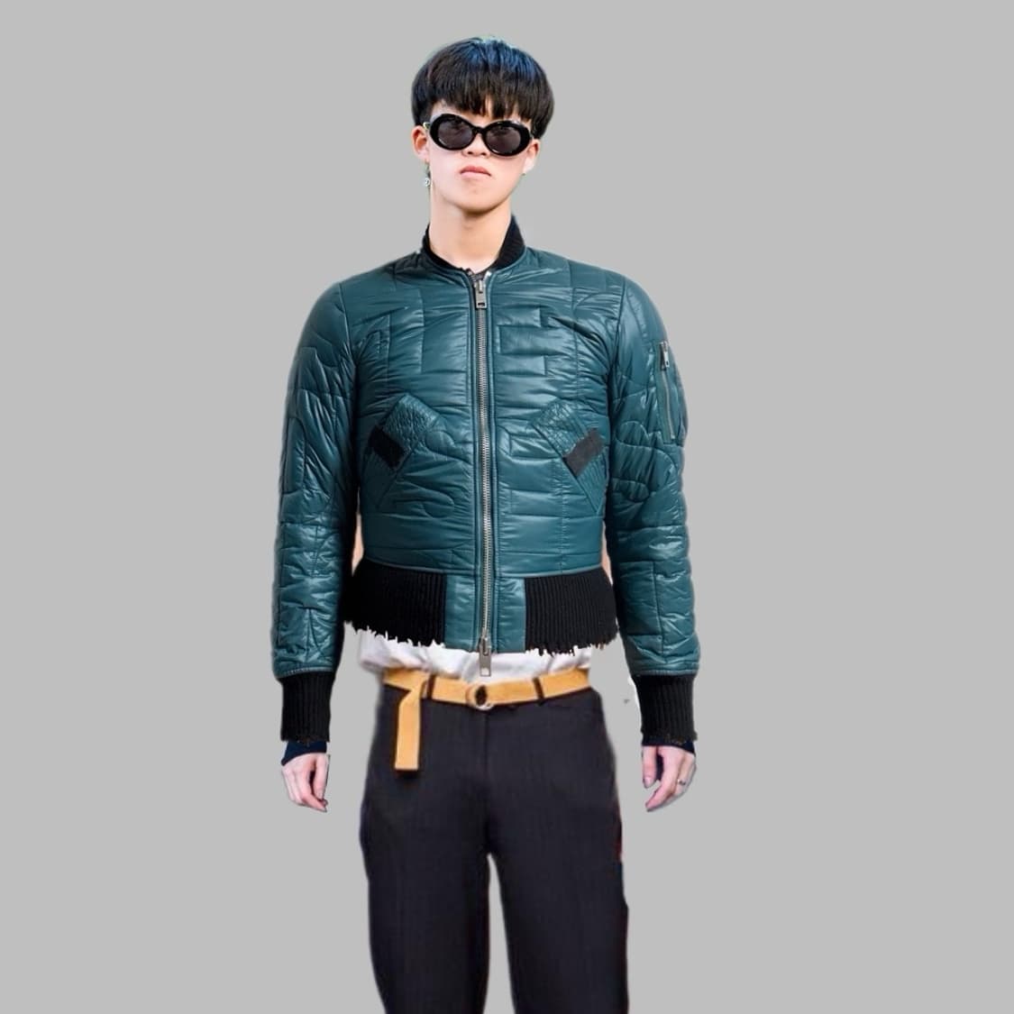 디젤 크롭 3M 핏한 경량 패딩 바이커자켓 상품이미지1