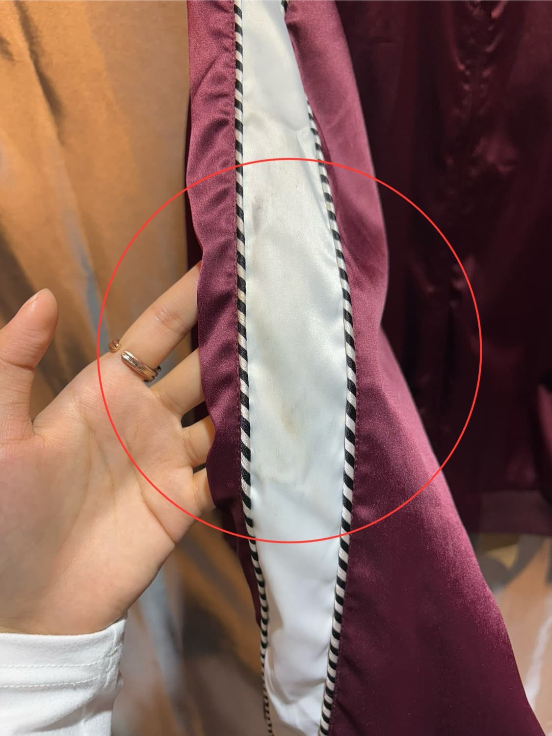 M 버건디 글로시 하트윙 스카잔 상품이미지7