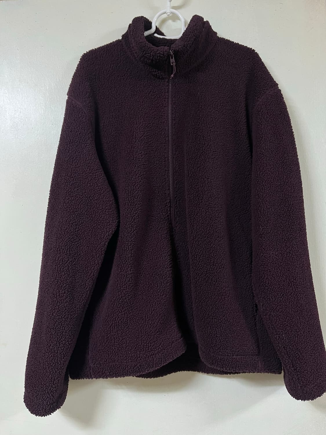 유니클로 보아 후리스 풀집재킷 와인(WINE) 색상 XL 105 상품이미지2