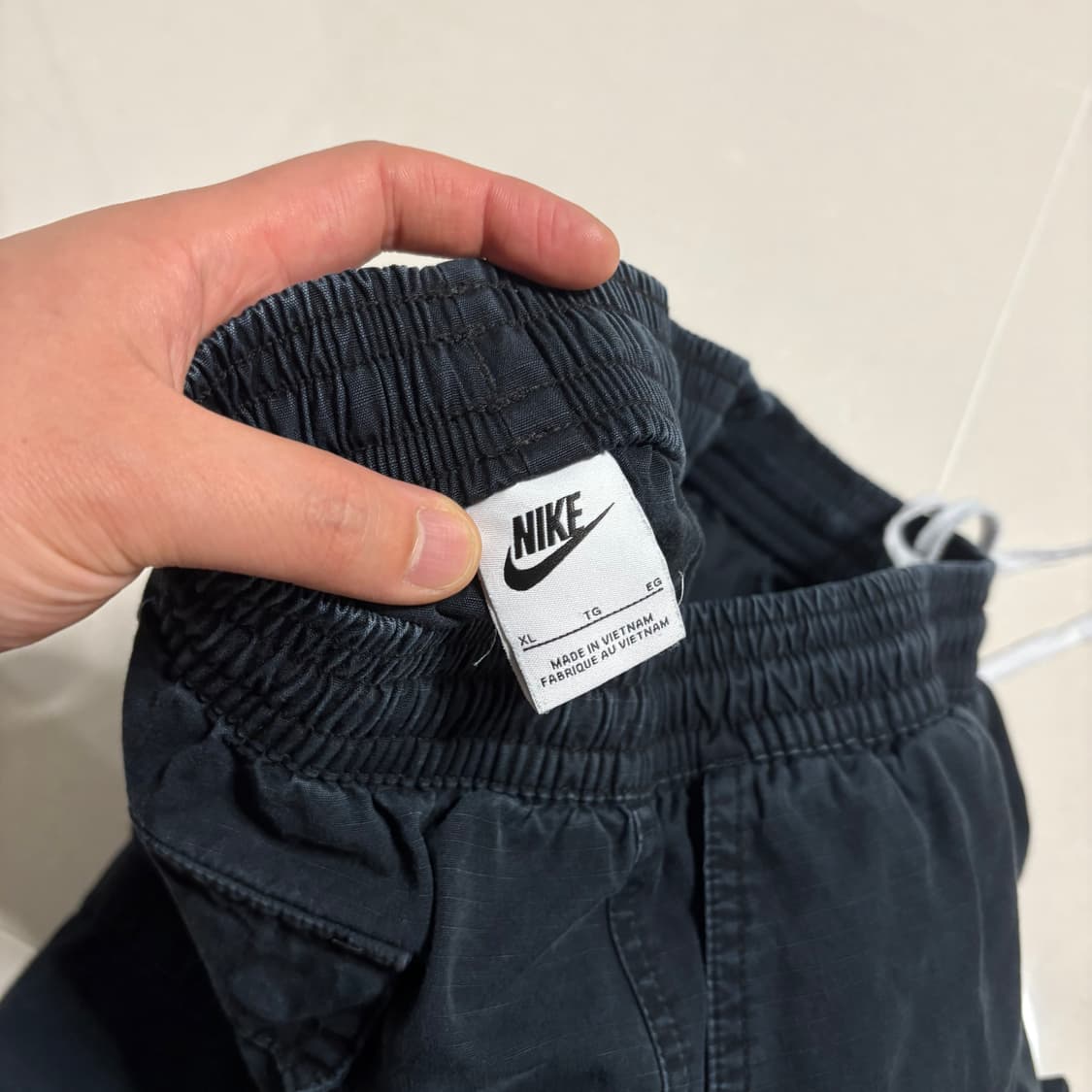 정품 나이키 립스탑 블랙 카고팬츠 밴딩 바지 상품이미지8