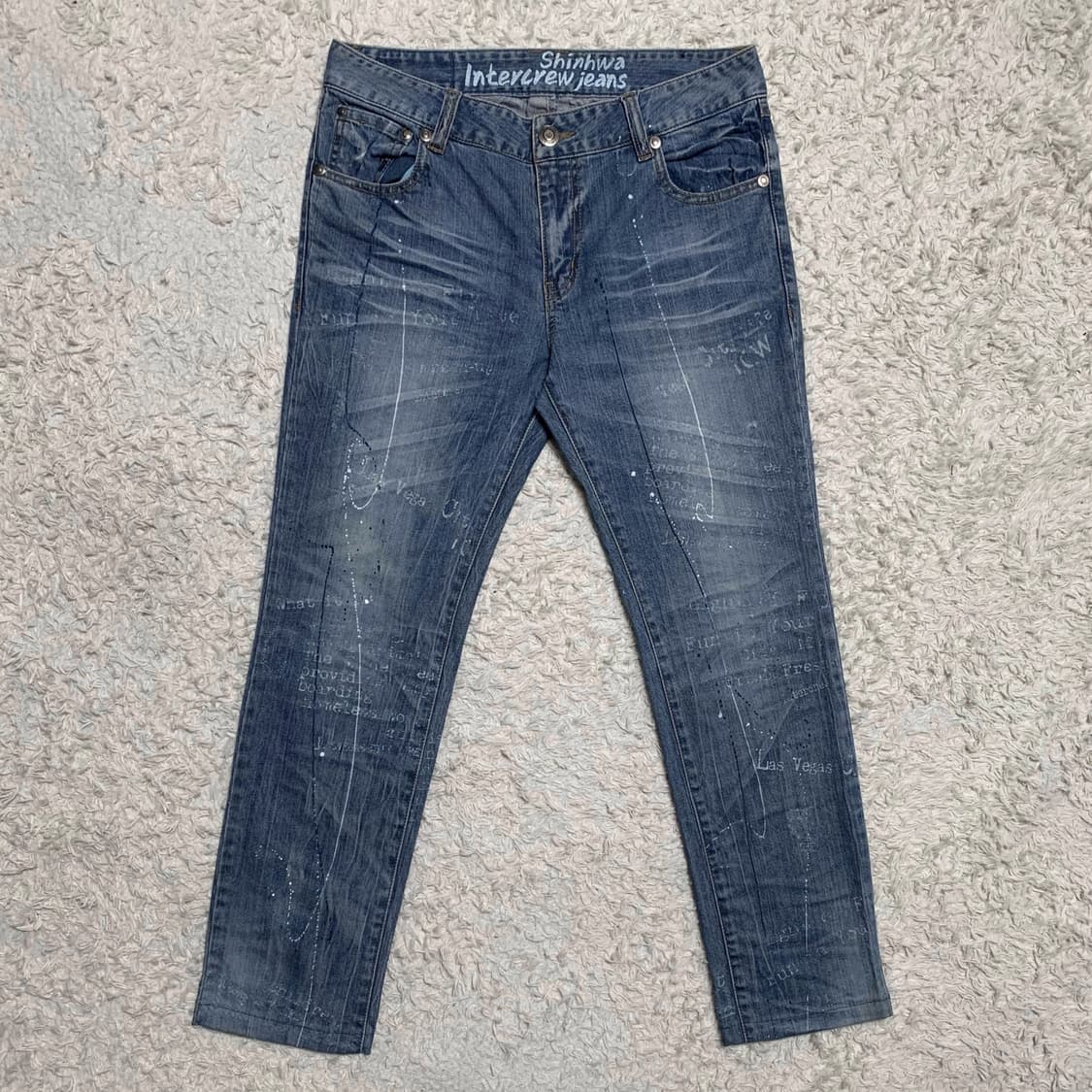 [34] Intercrew 테이퍼드핏 프린팅 데님팬츠 상품이미지3