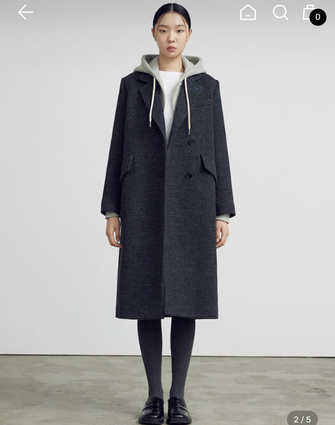 구호플러스  Back Button Tailored Coat 상품이미지1