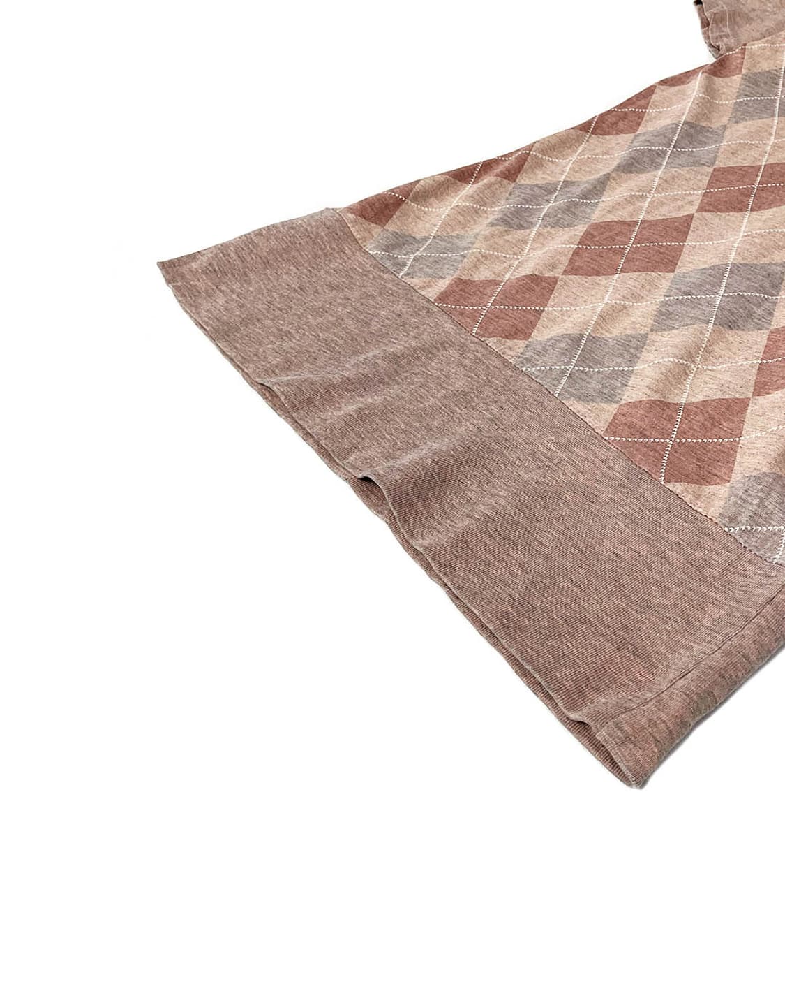 vintage 아가일 패턴 브이넥 티셔츠  상품이미지5