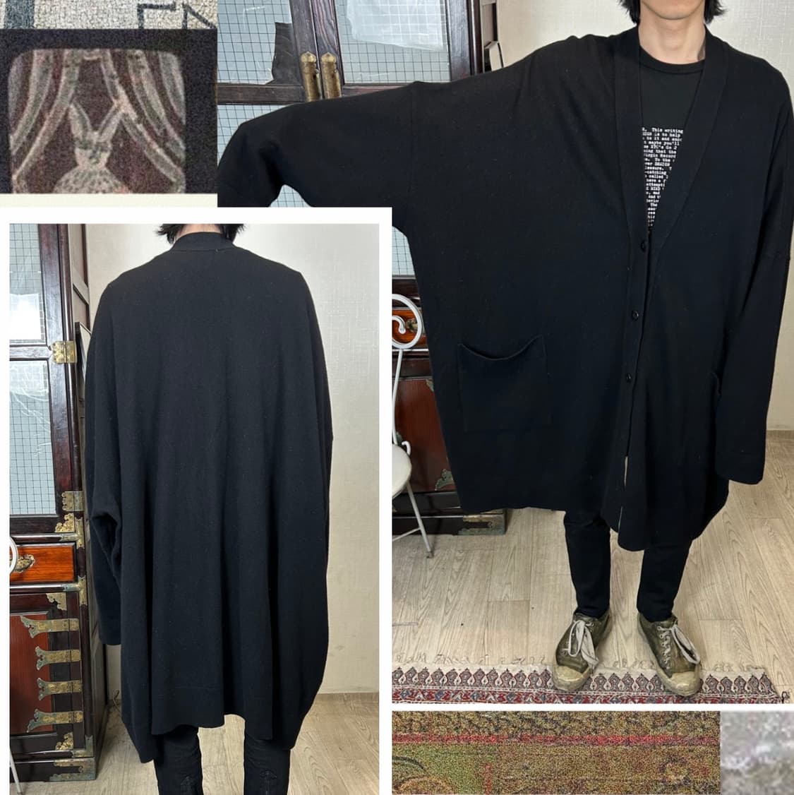 80s 이세이미야케 스퀴드 실루엣 가디건 상품이미지1