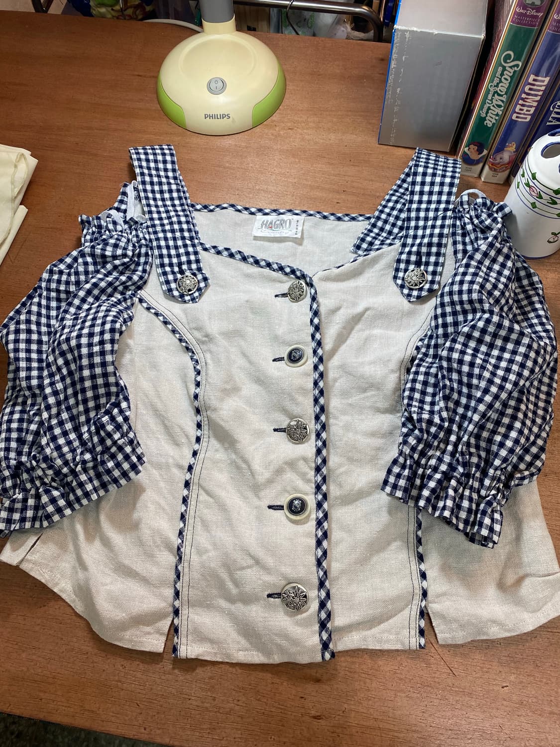 티롤 유럽빈티지 체크린넨 상품이미지3