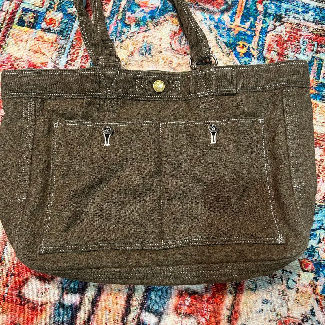 [OS] ✨유일매물✨ 요시다 포터x맨즈 맬로즈 리버시블 울 핸드백 상품이미지7