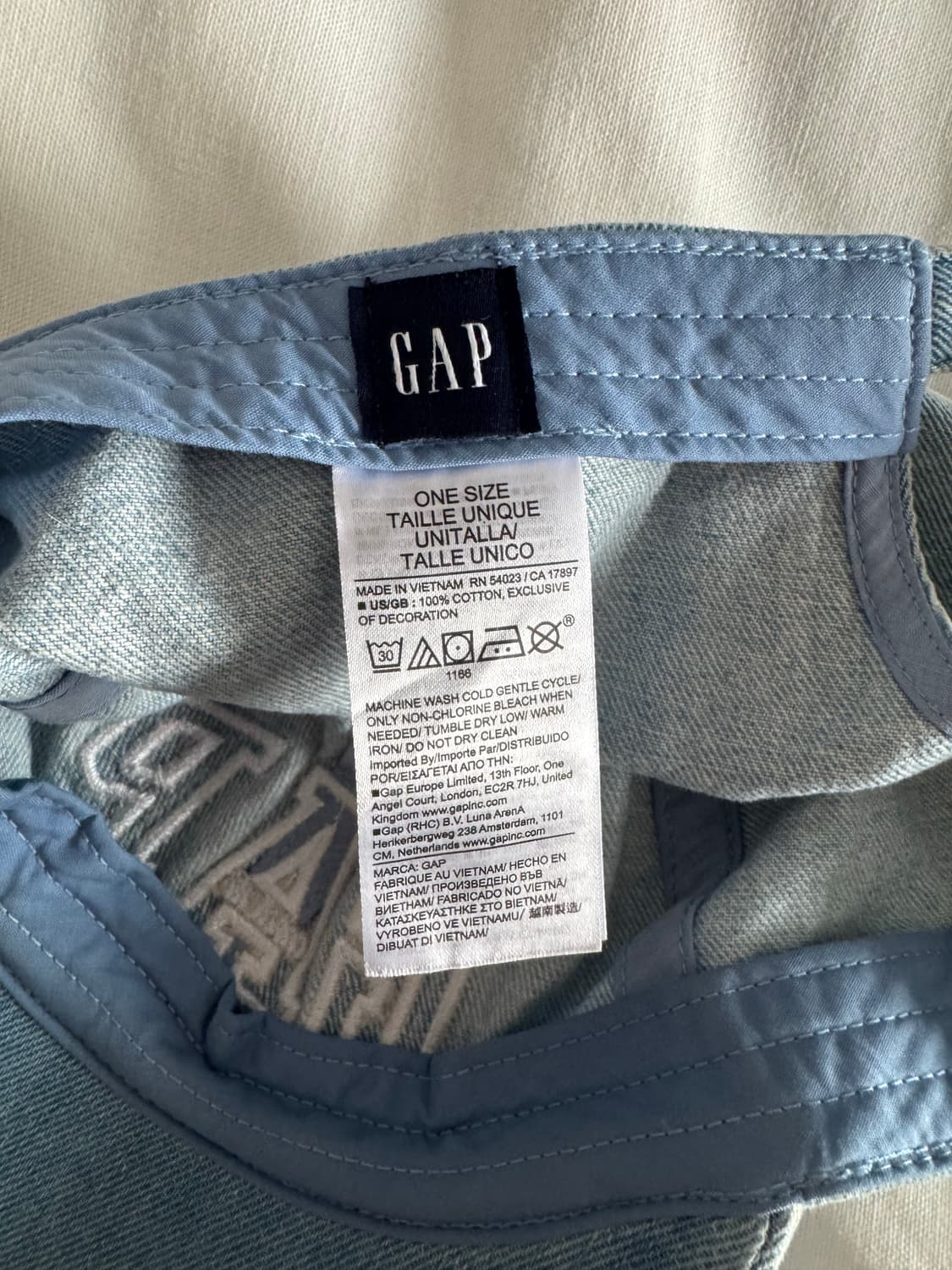 올드갭 라이트 데님 볼캡 상품이미지9