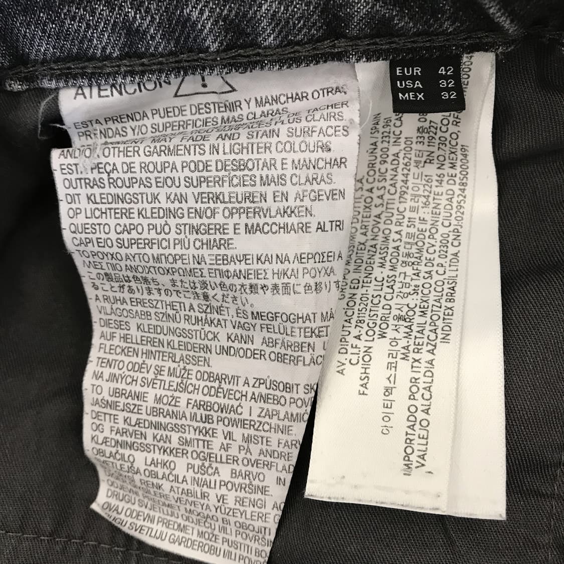 마시모두띠 와이드핏 흑청데님 [34인치] 상품이미지6