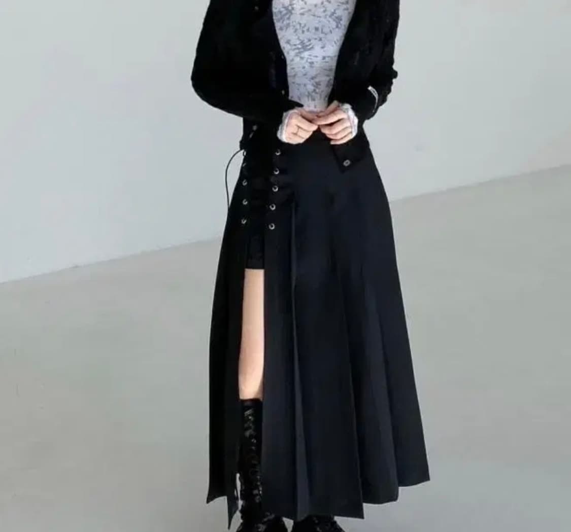 체리퀴리 아일렛 롱 스커트  상품이미지1