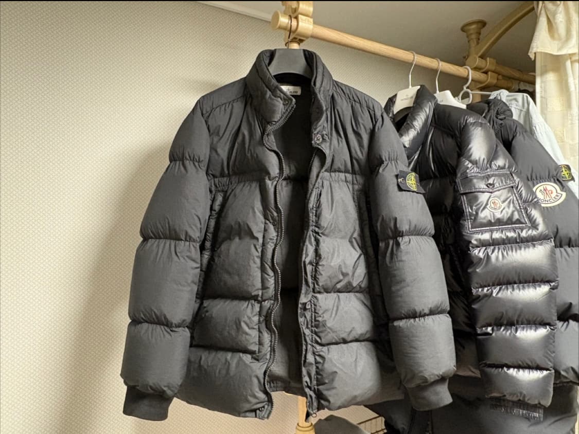 [L] 24FW 스톤아일랜드 크링클랩스 패딩 논후드 집업 자켓 경량 상품이미지1