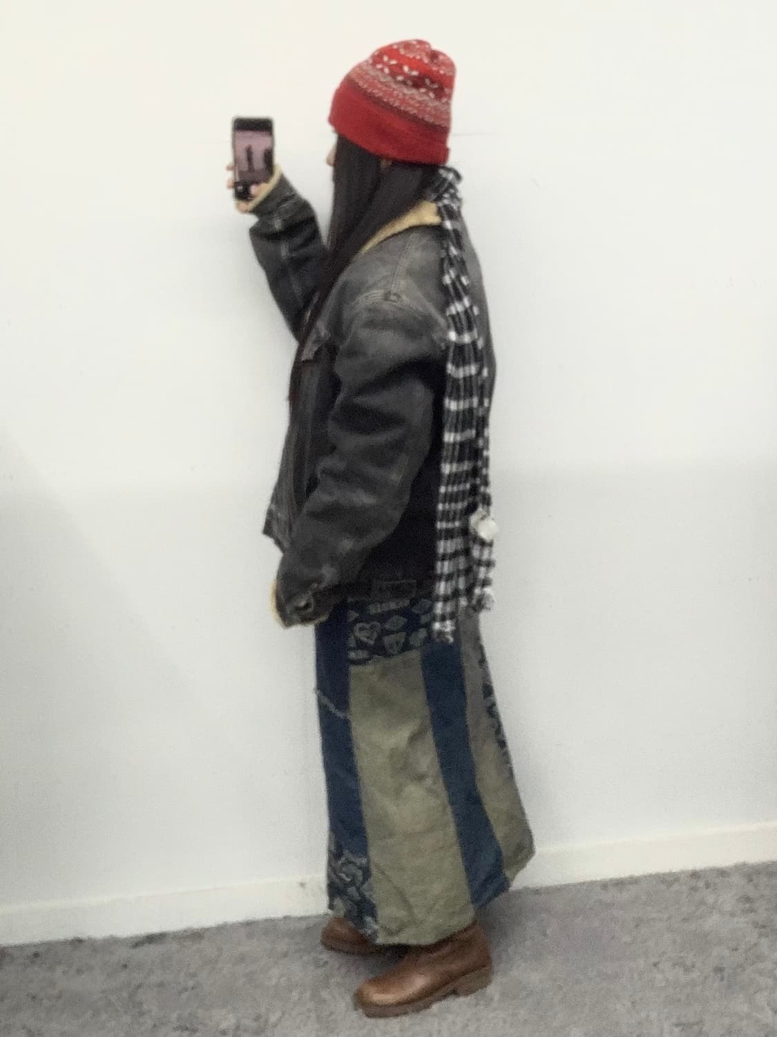 C.a.t jeans 프린팅 데님 롱스커트 상품이미지3