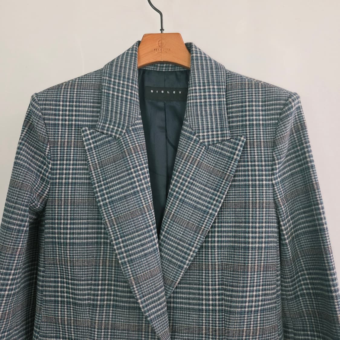 [SISLEY] 시슬리 체크 싱글 자켓 여성 44 상품이미지3