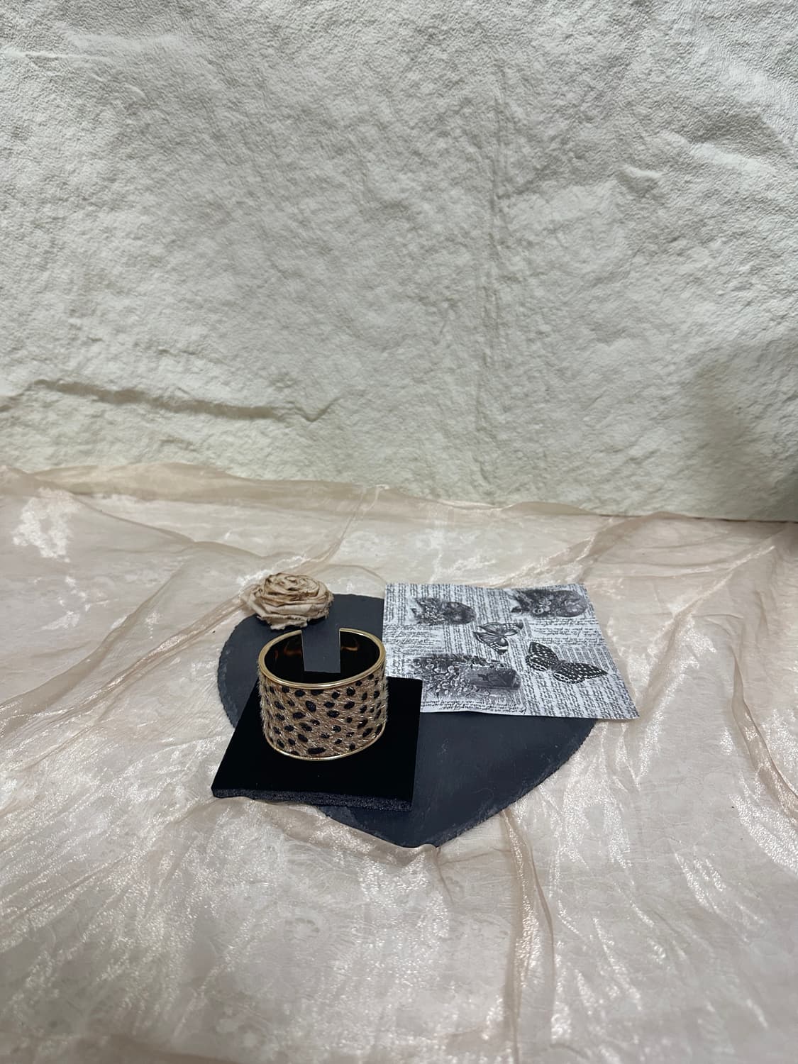 빈티지 말털 레오바드 오픈 팔찌 상품이미지2