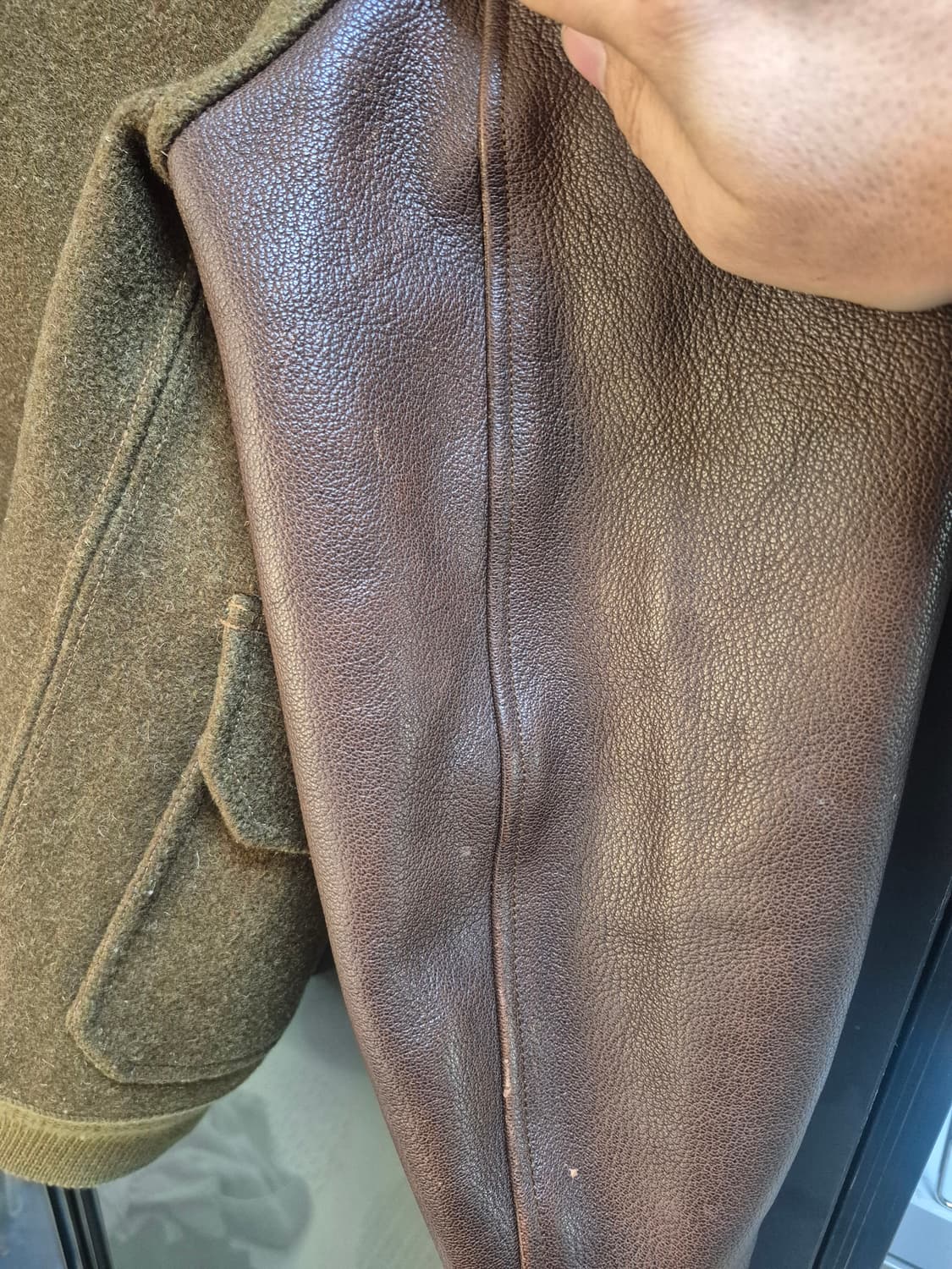 RRL 더블알엘 울 레더 바시티자켓 상품이미지9