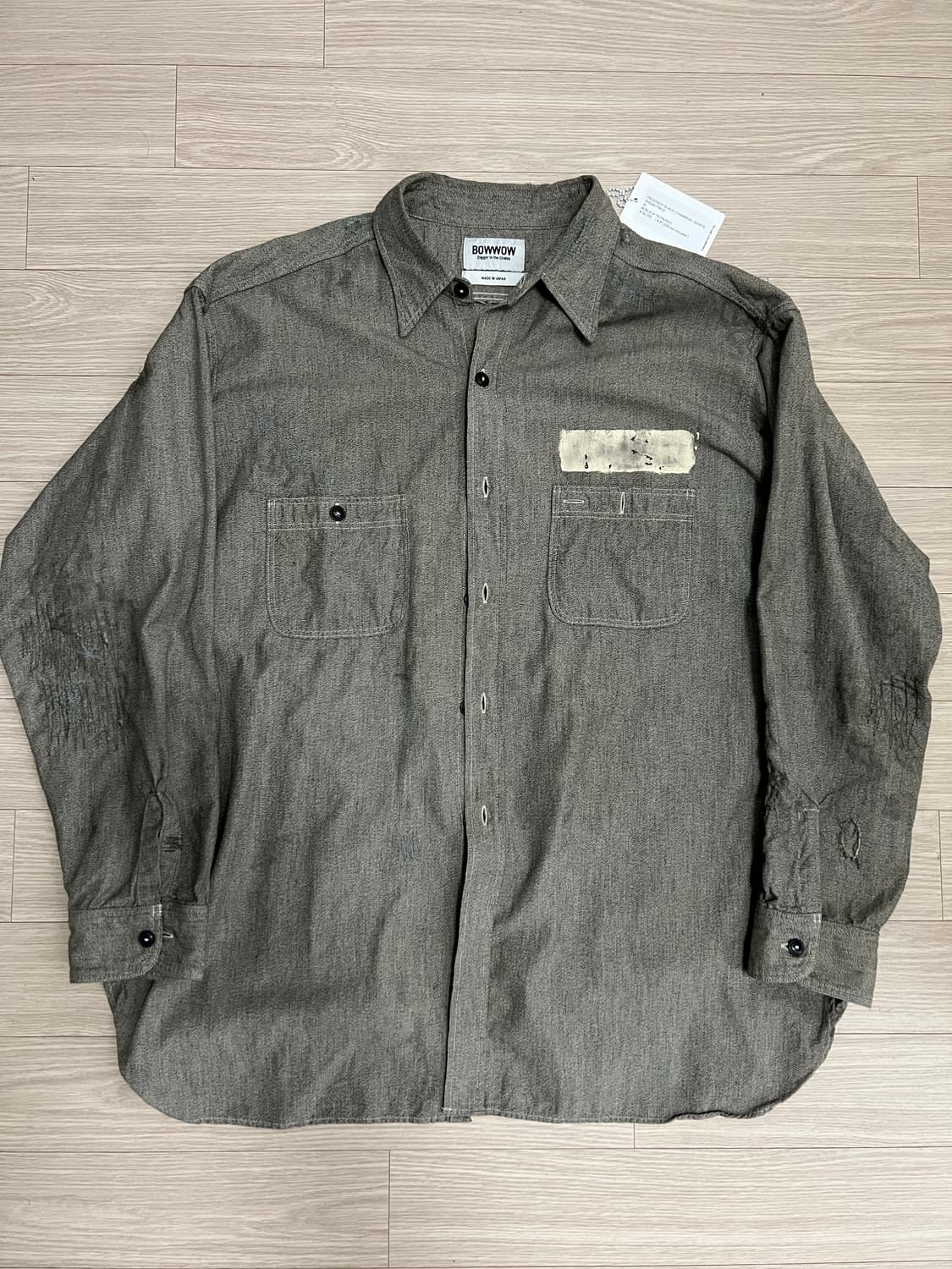 바우와우 프리즈너 샴브레이 셔츠 XL 상품이미지2