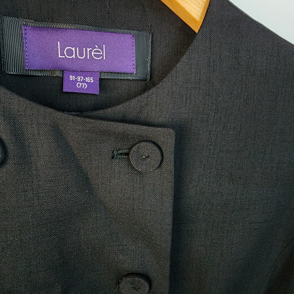 Laurel 블랙 더블 버튼 롱 원피스 상품이미지4