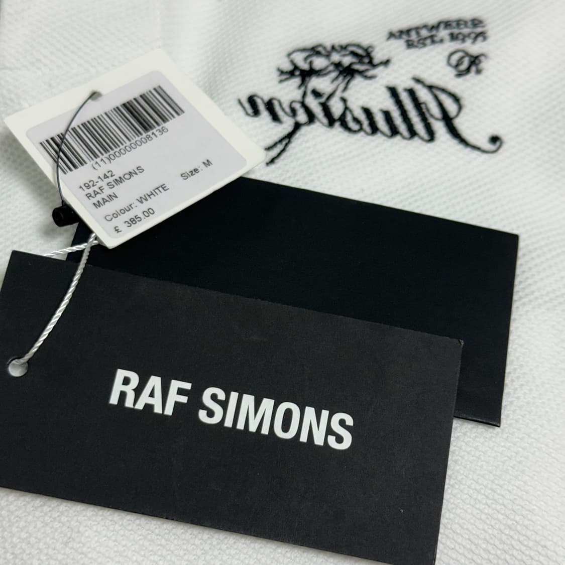 [M] 라프시몬스 화이트 일루젼 폴로 셔츠 상품이미지6