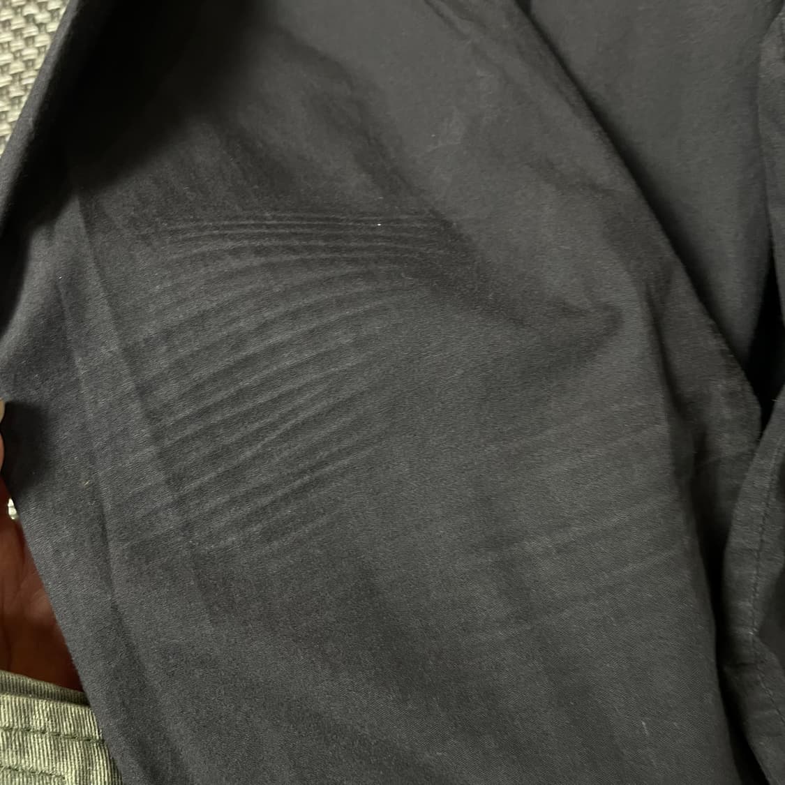 JPN 블랙 큐빅 포인트 코튼 긴팔 셔츠  상품이미지6