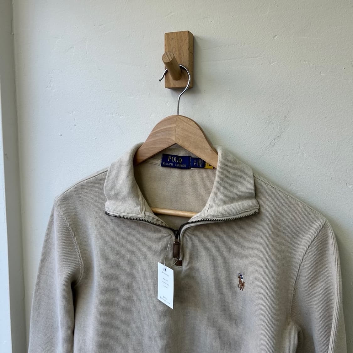 16074 - 폴로 랄프로렌 오트밀 반집업 니트 상품이미지1