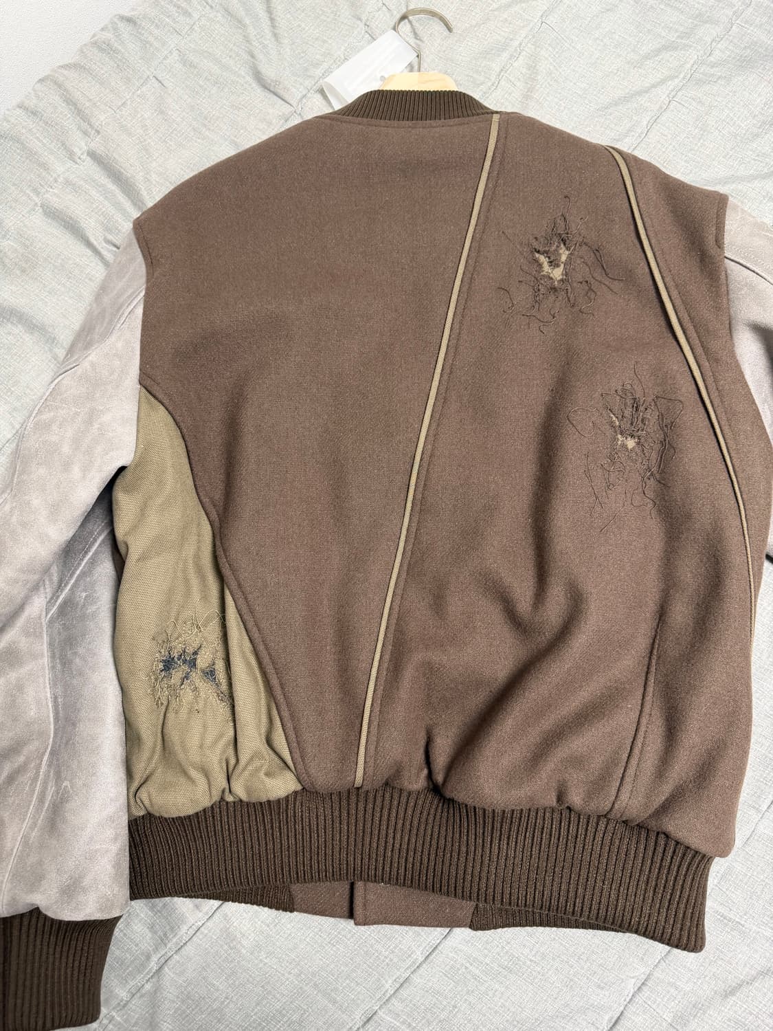 M 엑슬림 ep8 바시티 자켓 브라운 상품이미지1