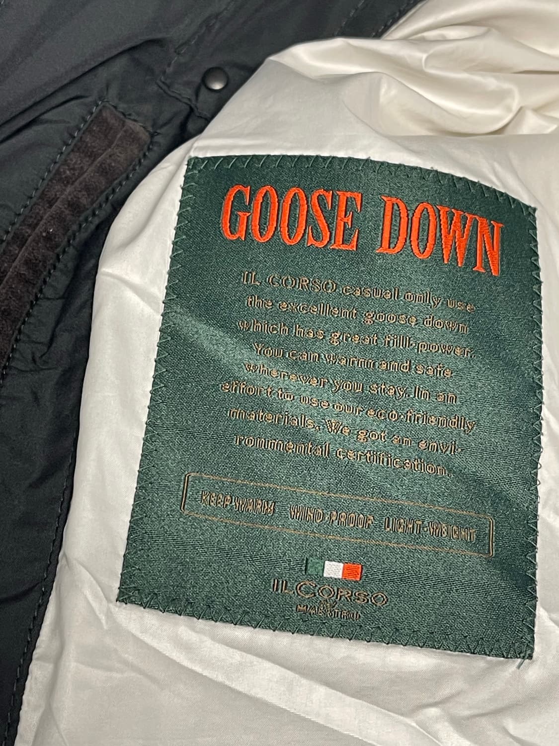  일꼬르소 델 마에스트로 구스 퀼팅 다운점퍼 네이비 105 상품이미지9