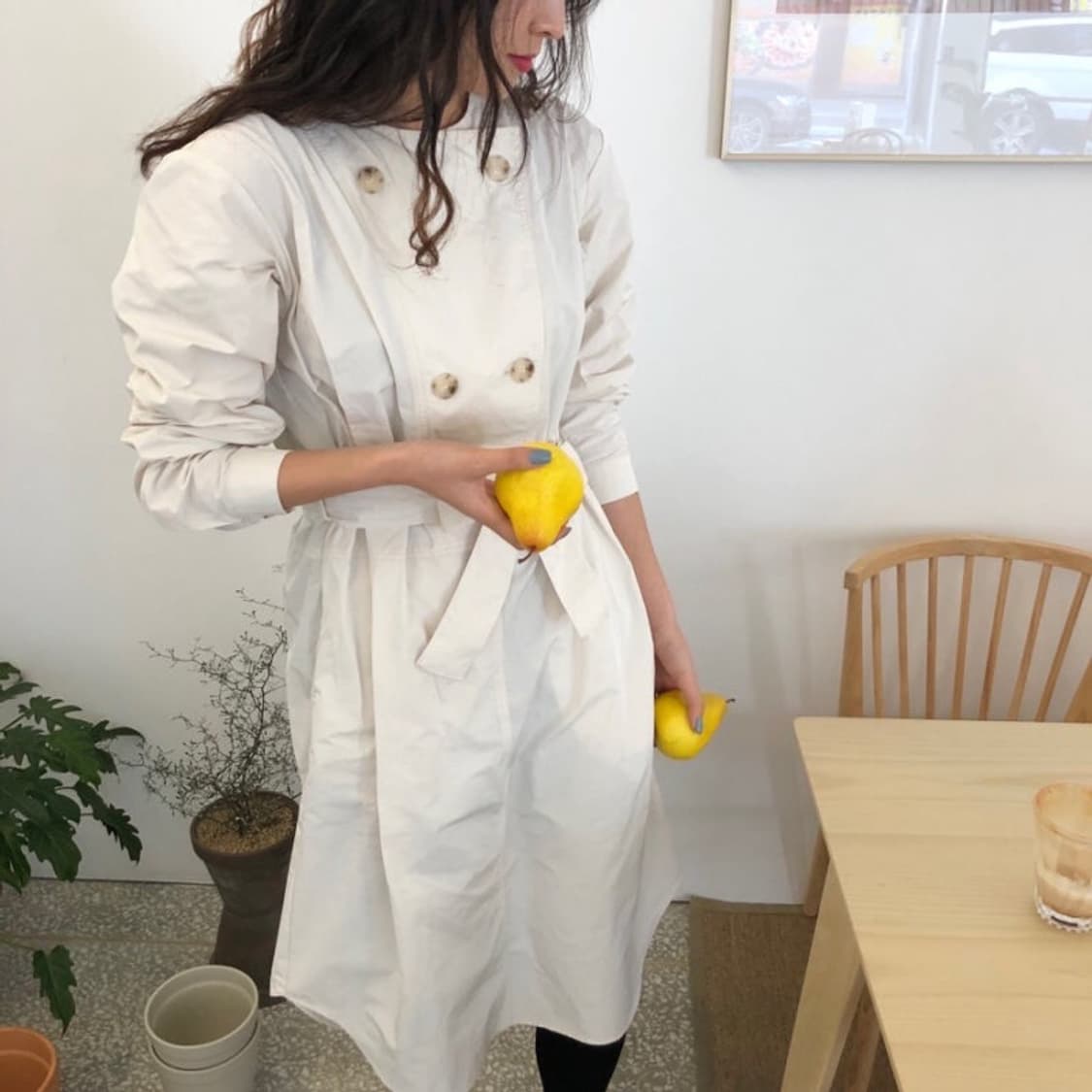 (새상품) 자체재작 트렌치 원피스  상품이미지1