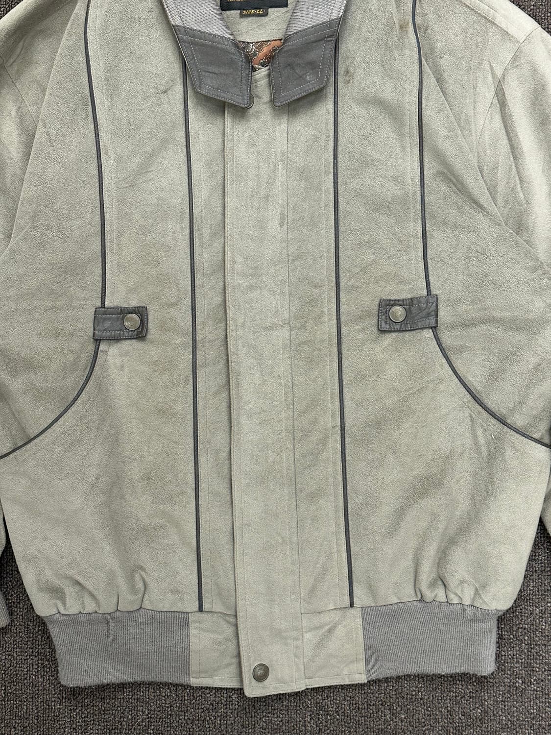 XL)Vintage Club 빈티지 벨벳 블루종 상품이미지2